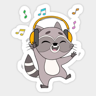 Dancing Raccoon! Sticker